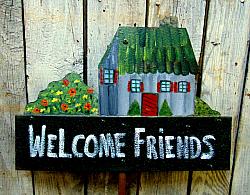 #0200 WELCOME FRIENDS Garden Sign