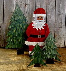 SANTA DUMMY BOARD WITH TREES