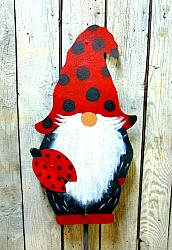 GNOME with LADY BUG on SHOULDER