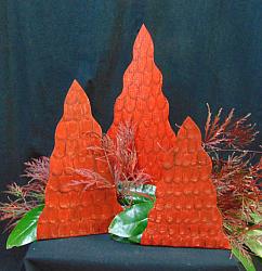 #6002 Set of 3 Tabletop RED TREES