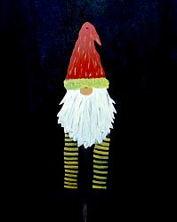 #3009 SANTA GNOME Garden Stake