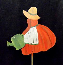 GIRL in Red Dress with WATER CAN